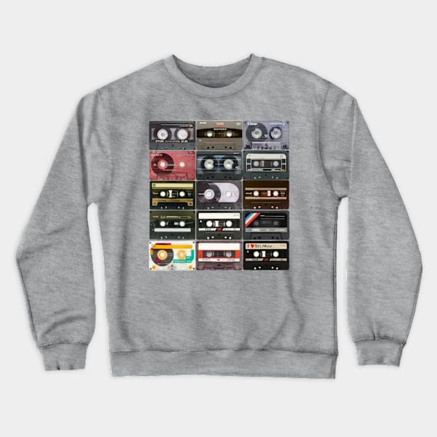 Mix Tape Crewneck Sweatshirt by David Hurd Designs